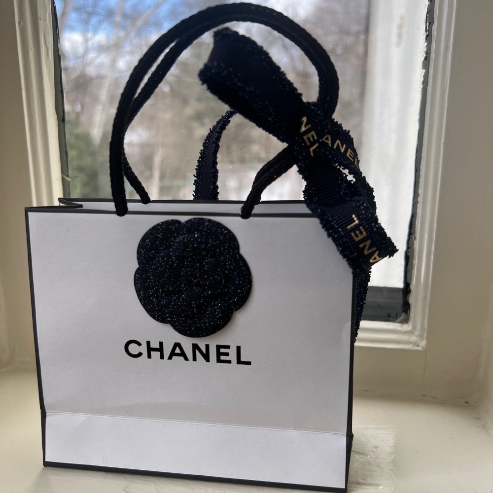 CHANEL Gift Bag with Ribbon & Flower Decoration – Luxury Boutique Packaging